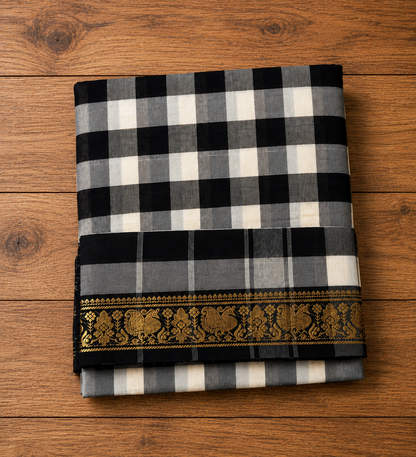 Deepam Cotton Checked Saree