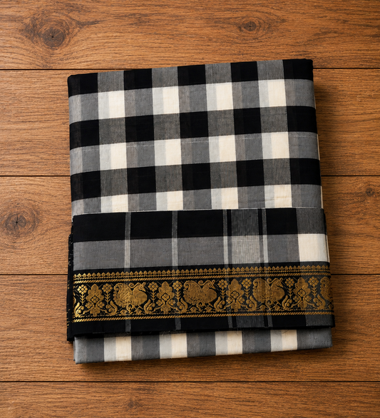 Deepam Cotton Checked Saree