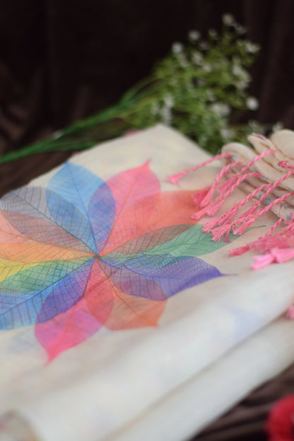 Mayookha_Ice cream saree-Skeletal Leaf Mandala