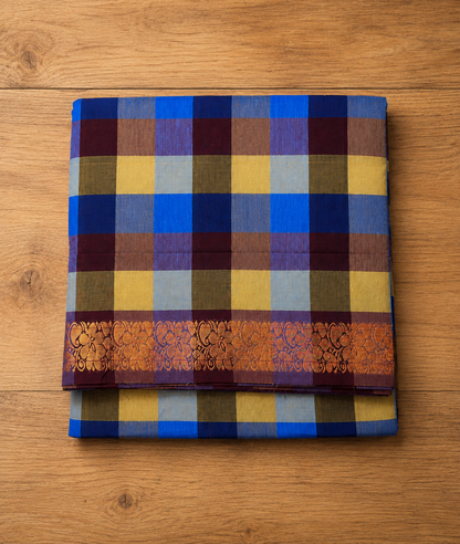 Deepam Cotton Checked Saree