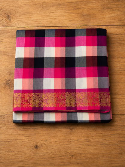 Deepam Cotton Checked Saree