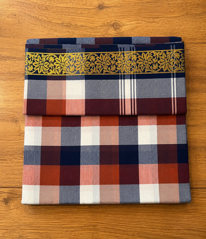 Deepam Cotton Checked Saree