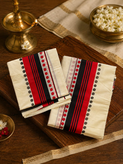 Janaki Off-White Kerala Cotton Set Mundu